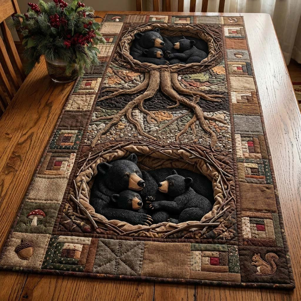 Cozy Bear Nest Table Runner - Made to Order TABLE928