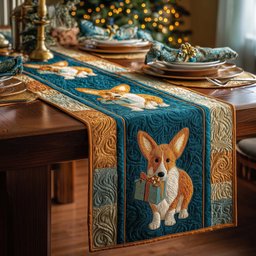 Corgi Parcel Table Runner - Made to Order TABLE928