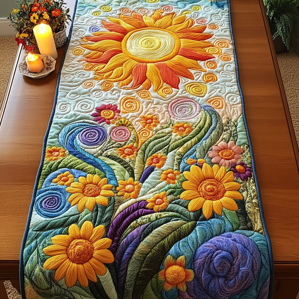 Colorful Sun Table Runner - Made to Order TABLE928