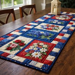 Country Bloom Patchwork Table Runner - Made to Order TABLE928