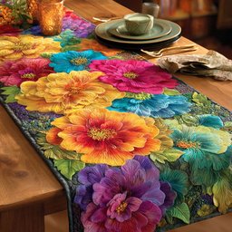 Colorburst Garden Joy Table Runner - Made to Order TABLE928