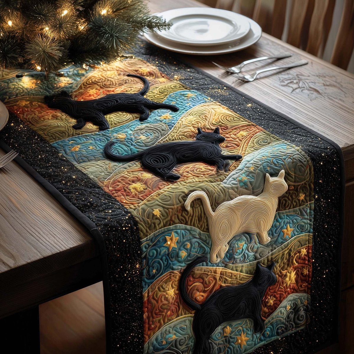 Cosmic Cats Table Runner - Made to Order TABLE928