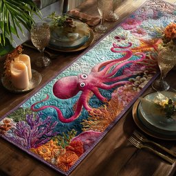 Coral Dancer Table Runner - Made to Order TABLE928