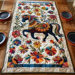 Colorful Galloping Horse Table Runner - Made to Order TABLE928