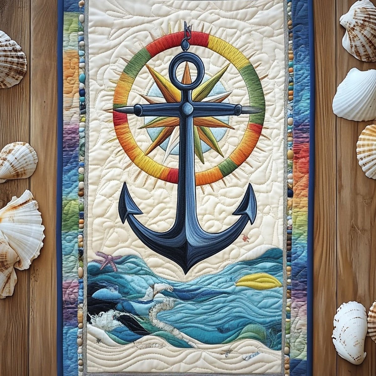 Compass Rose Delight Table Runner - Made to Order TABLE928