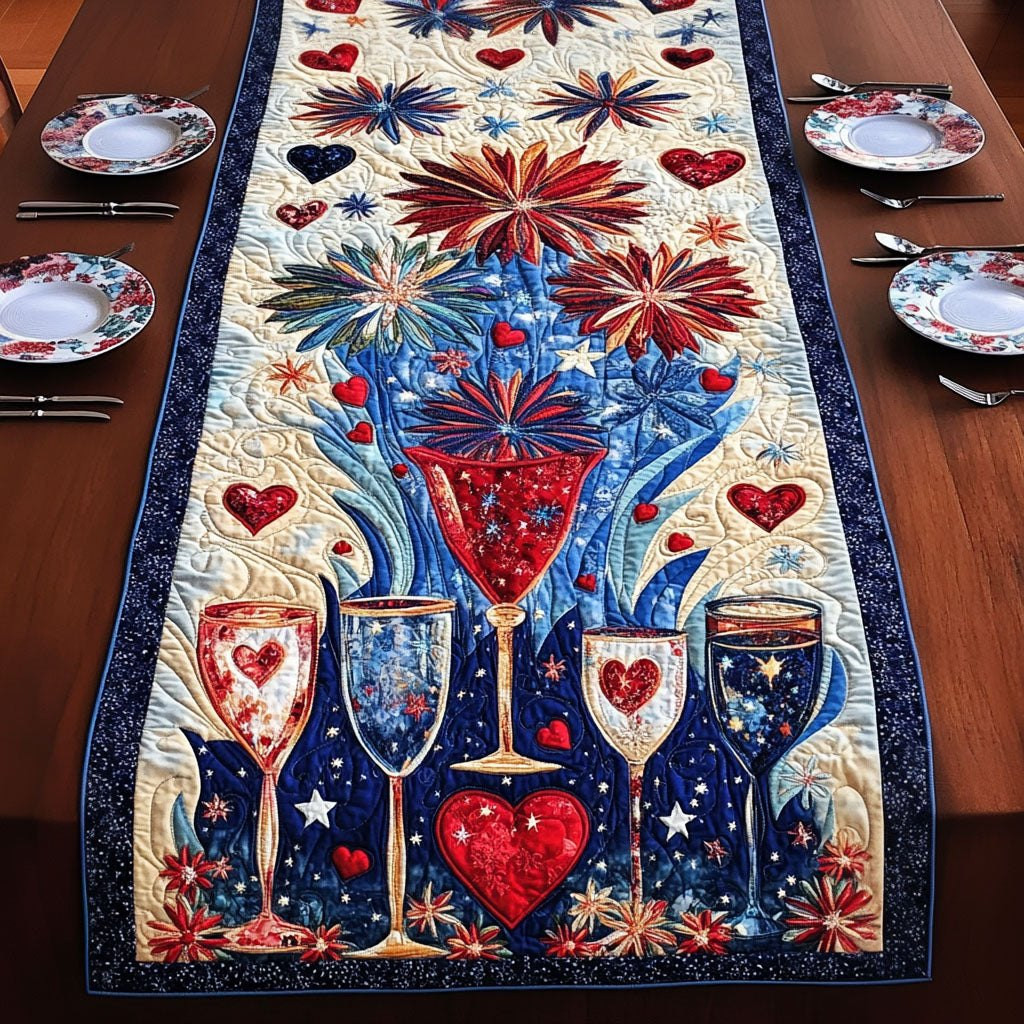 Cheers and Fireworks Table Runner - Made to Order TABLE928