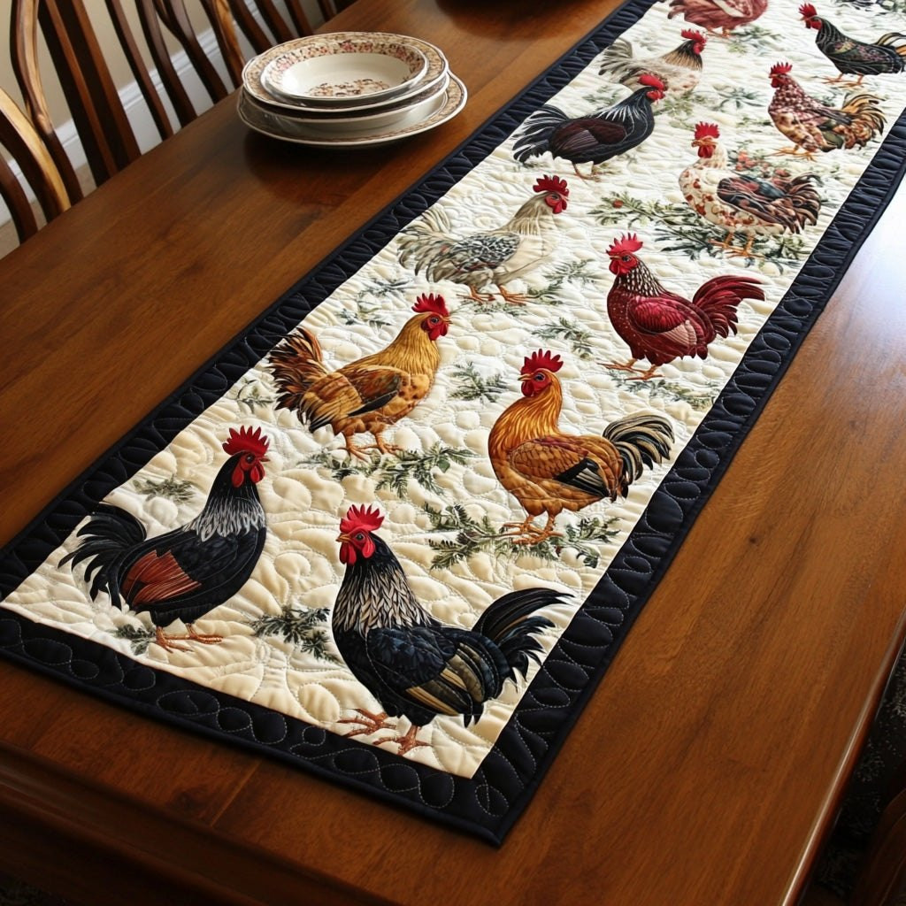Chickens in Bloom Table Runner - Made to Order TABLE928