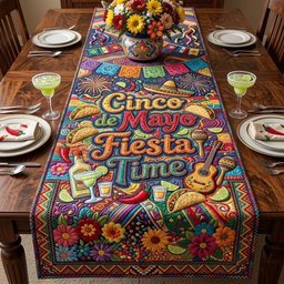 Cinco de Mayo Fiesta Time Table Runner - Made to Order TABLE928