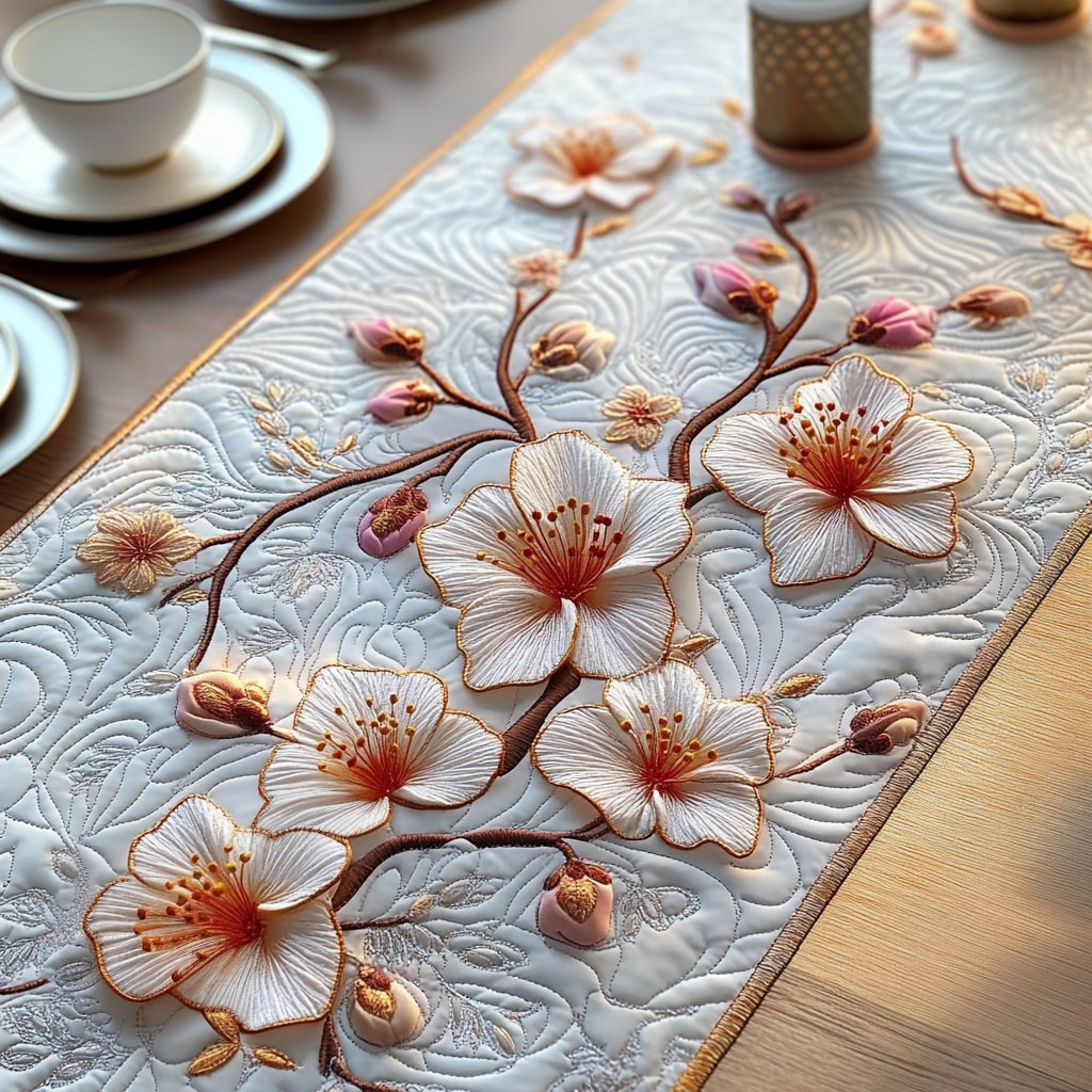 Cherry Blossom Whisper Table Runner - Made to Order TABLE928