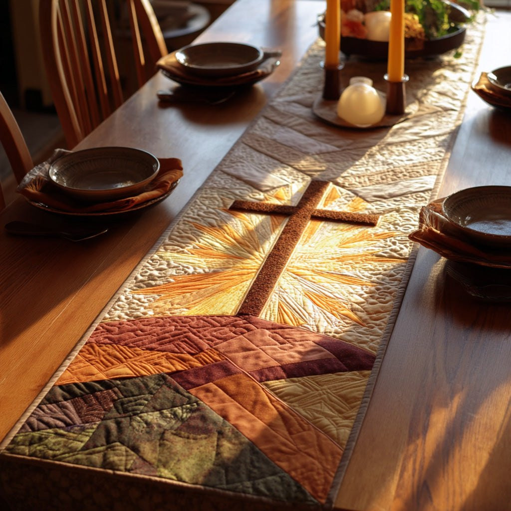 Christian Cross Meadow Table Runner - Made to Order TABLE928