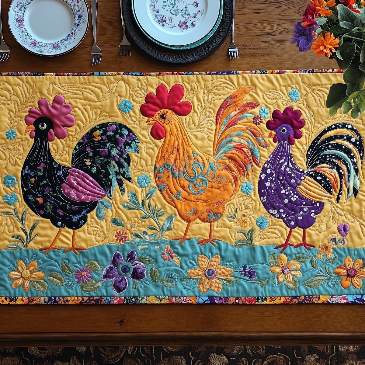 Chicken Heaven Table Runner - Made to Order TABLE928