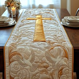 Christian Cross Dream Table Runner - Made to Order TABLE928