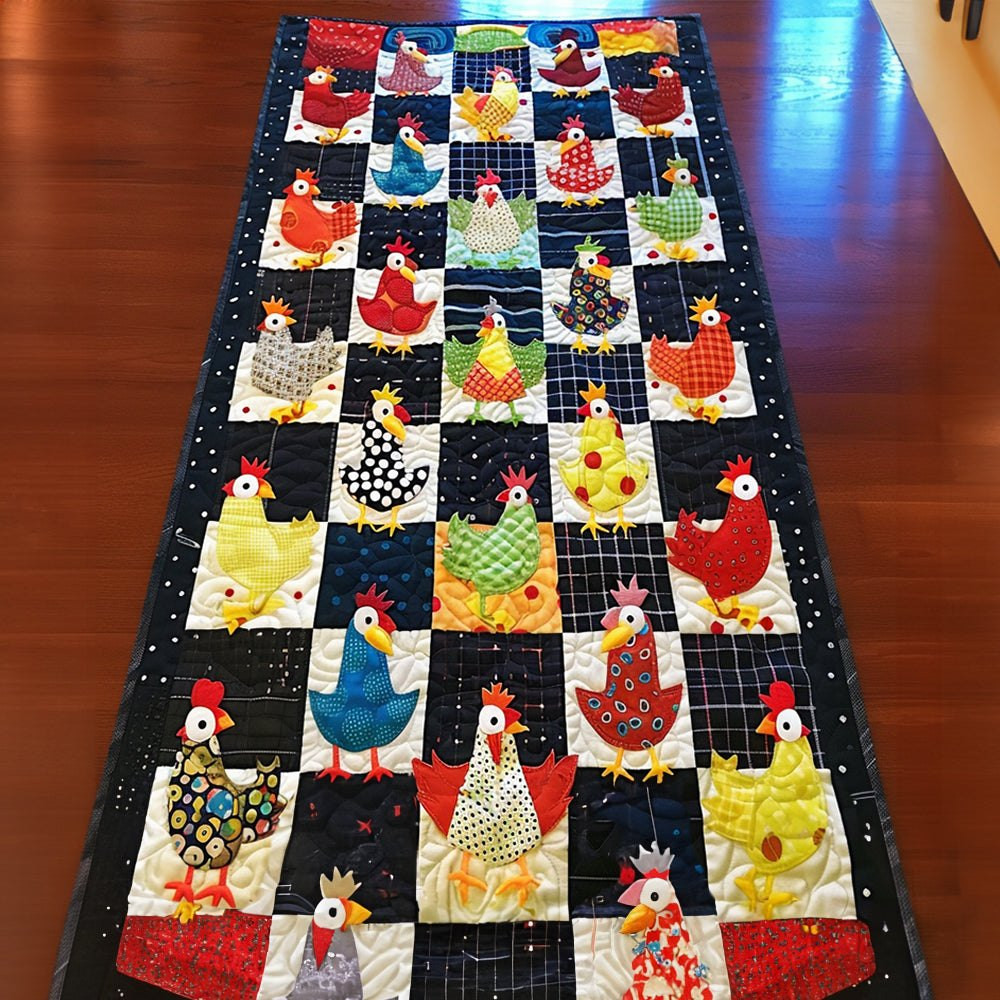 Chirpy Chicken Delight Table Runner - Made to Order TABLE928