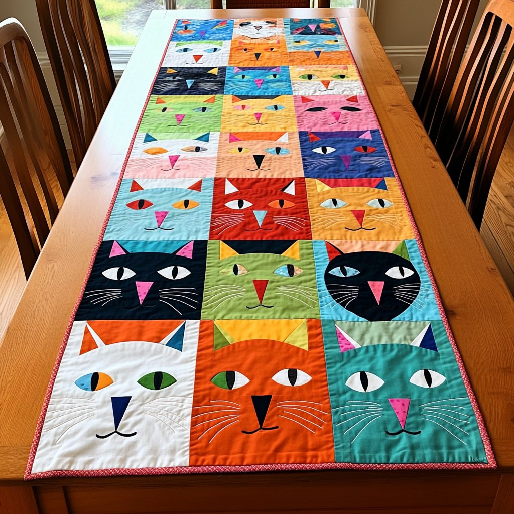 Cat Parade Table Runner - Made to Order TABLE928