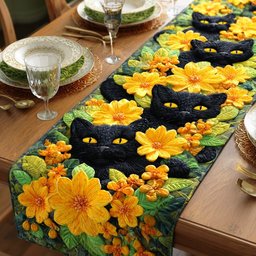 Cat Night Table Runner - Made to Order TABLE928