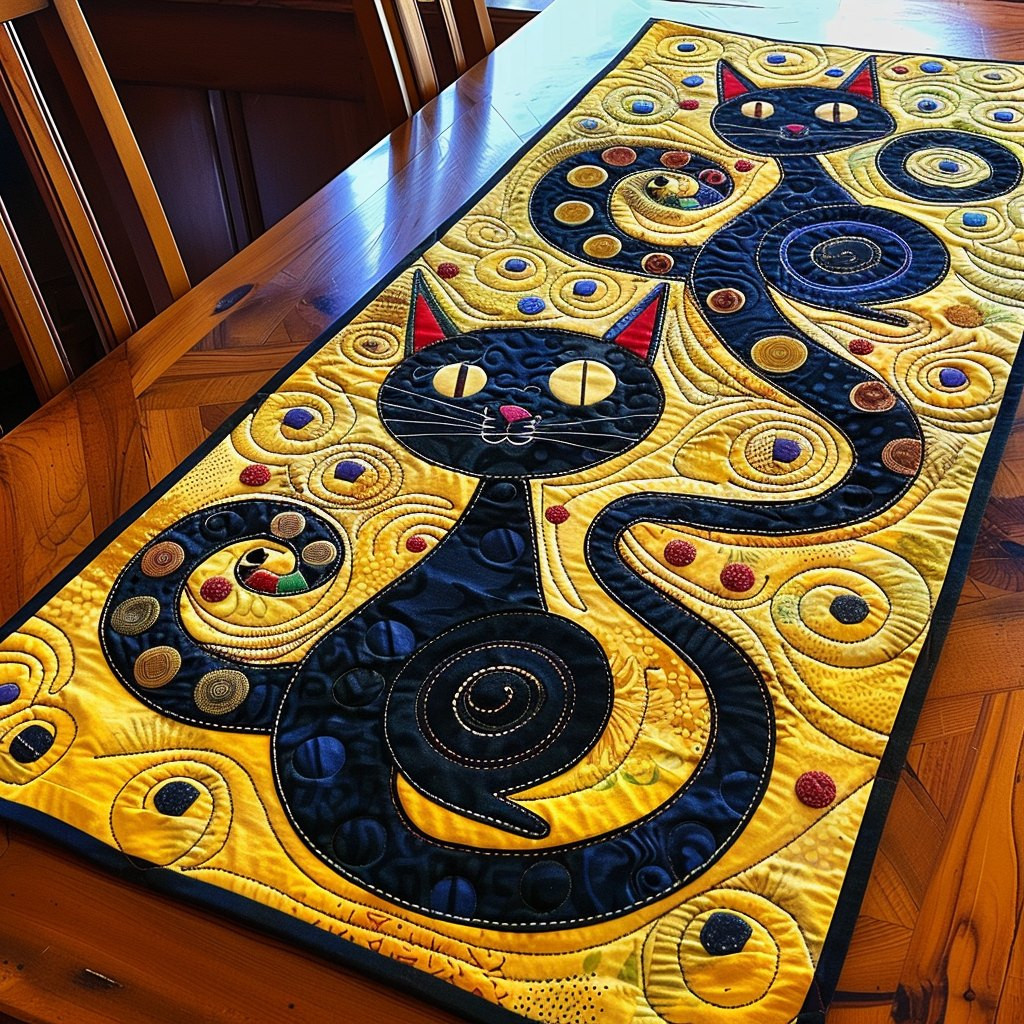 Celestial Sentinel Cat Table Runner - Made to Order TABLE928
