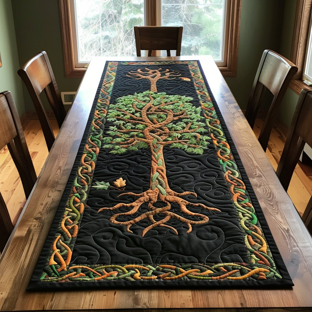 Celtic Knotwork Tree Table Runner - Made to Order TABLE928
