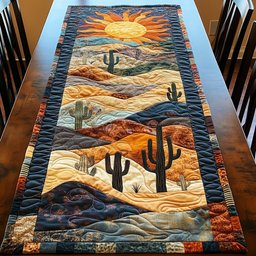 Cactus Mesas in Golden Light Table Runner - Made to Order TABLE928
