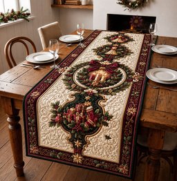 Candlelight Holiday Table Runner - Made to Order TABLE928