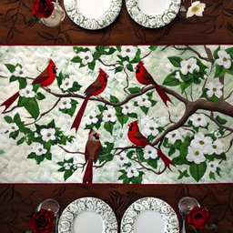 Cardinal Garden Table Runner - Made to Order TABLE928