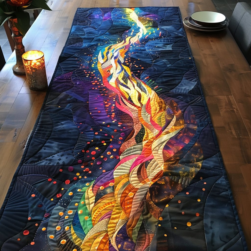 Campfire Flames on a Starry Night Table Runner - Made to Order TABLE928