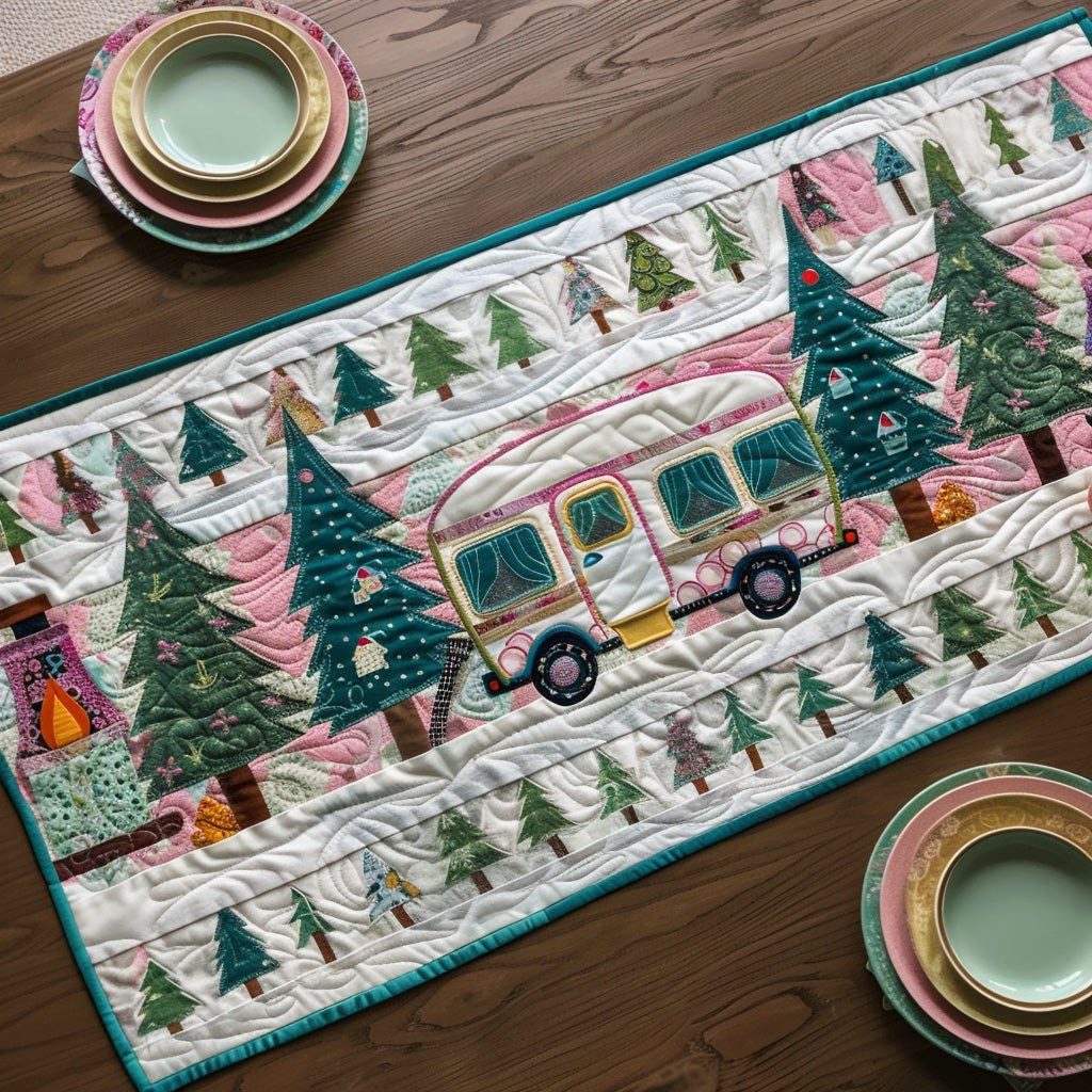 Camper Van Among Pine Trees Table Runner - Made to Order TABLE928