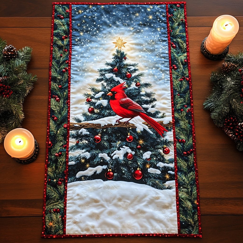 Cardinal Sparkle Table Runner - Made to Order TABLE928