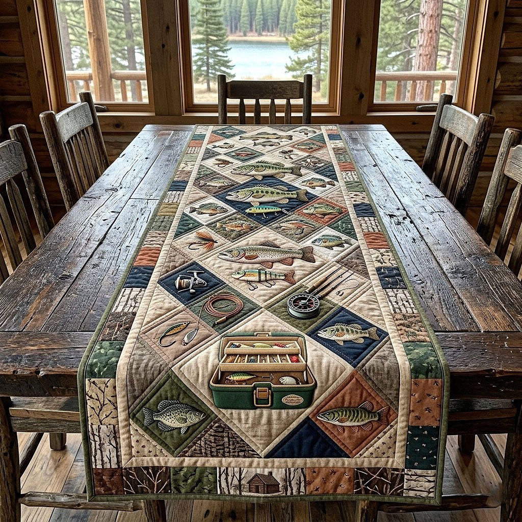 Camping Blocks with Camper Van Table Runner - Made to Order TABLE928