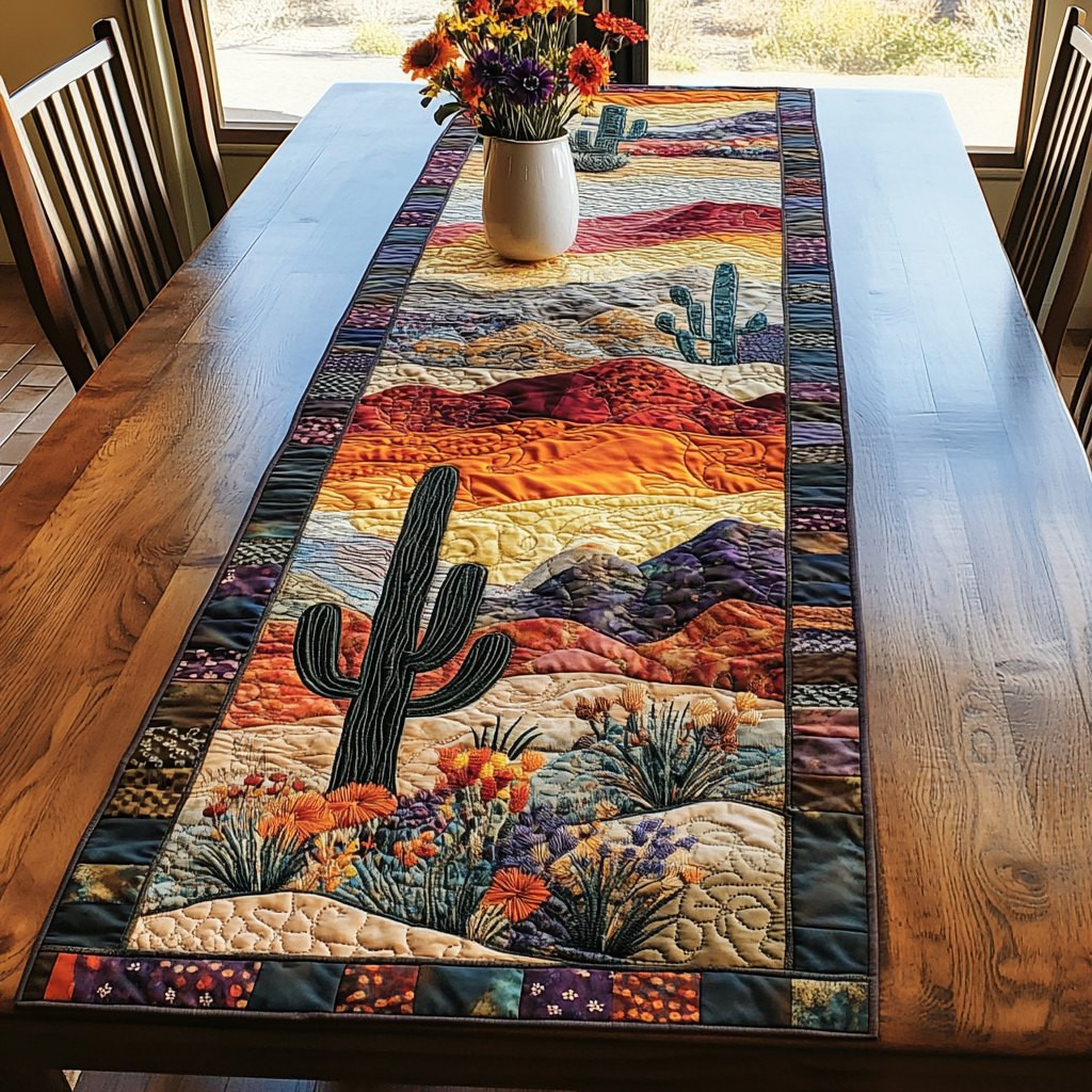 Cactus and Sun Table Runner - Made to Order TABLE928