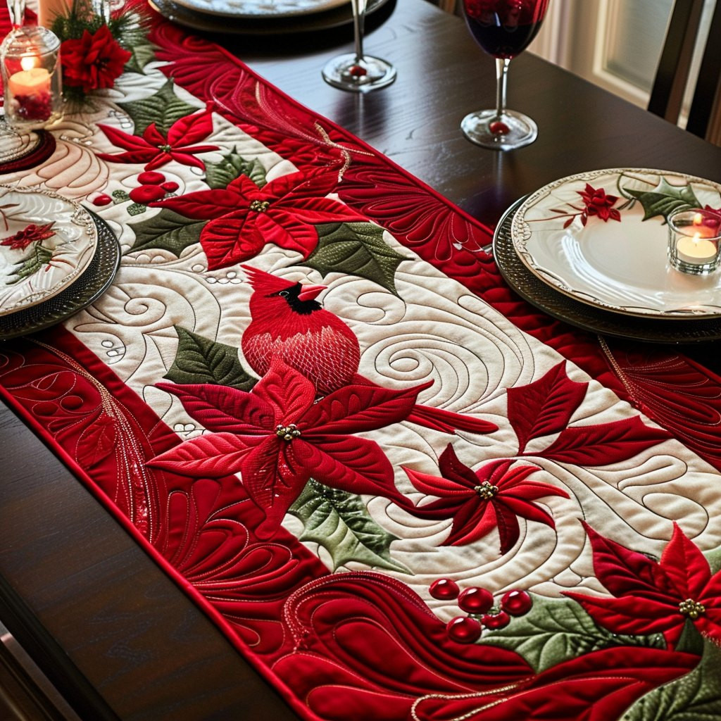 Cardinal Winter Garden Table Runner - Made to Order TABLE928