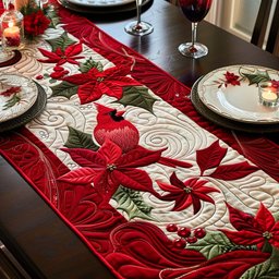 Cardinal Winter Garden Table Runner - Made to Order TABLE928