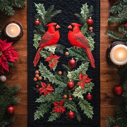Cardinal Holiday Table Runner - Made to Order TABLE928