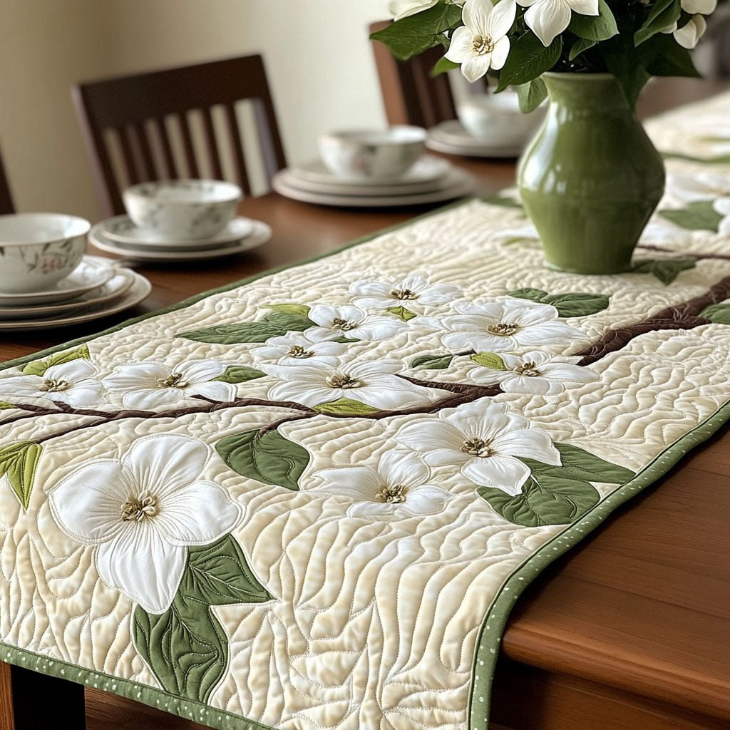 Carolina White Petals Table Runner - Made to Order TABLE928