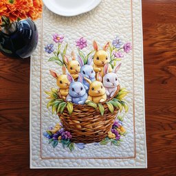 Bunny Basket Delight Table Runner - Made to Order TABLE928