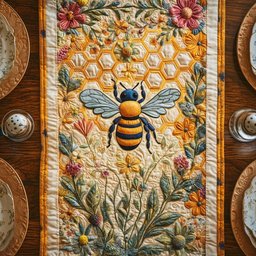Buzzing Blossom Path Table Runner - Made to Order TABLE928