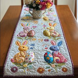 Bunny Easter Joy Table Runner - Made to Order TABLE928
