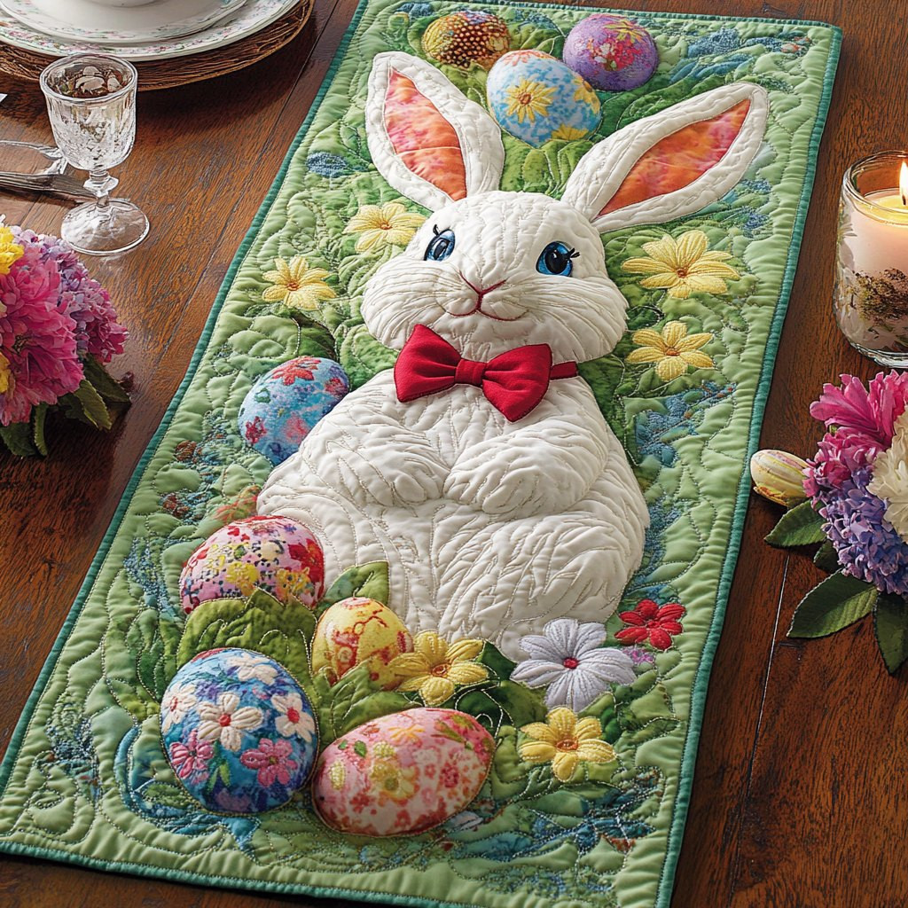 Bunny Green Haven Table Runner - Made to Order TABLE928