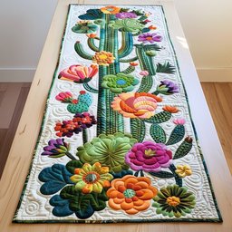 Cacti Blooms Table Runner - Made to Order TABLE928