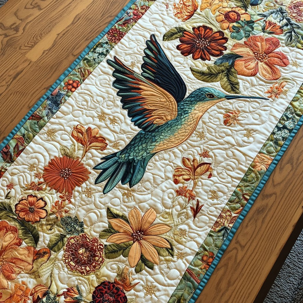 Brilliant Hummingbird Table Runner - Made to Order TABLE928