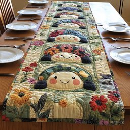 Botanical Turtles Table Runner - Made to Order TABLE928
