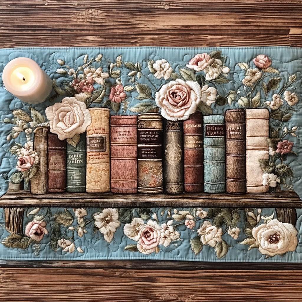 Bookshelf Bloom Table Runner - Made to Order TABLE928