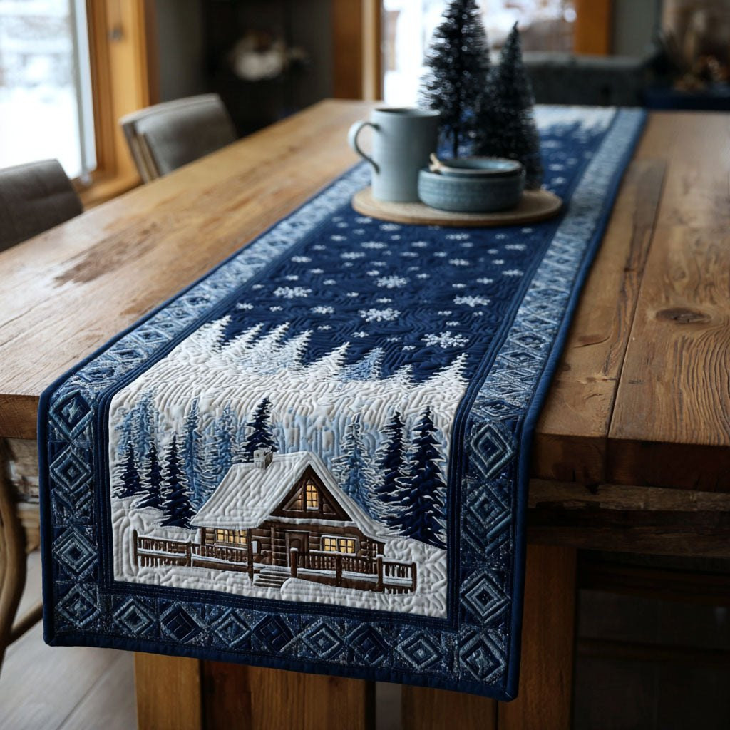 Cabin in the Snow Table Runner - Made to Order TABLE928