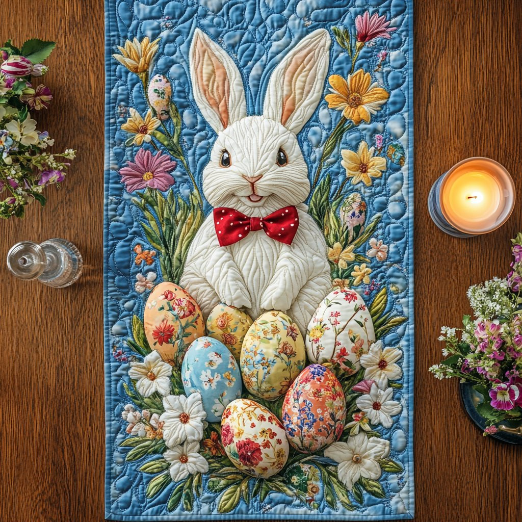 Bunny Blue Haven Table Runner - Made to Order TABLE928