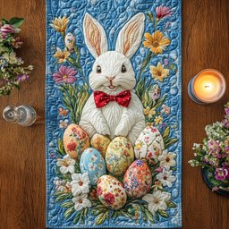 Bunny Blue Haven Table Runner - Made to Order TABLE928