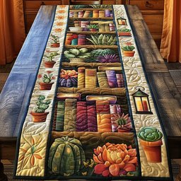 Books and Blooms Table Runner - Made to Order TABLE928