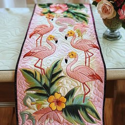 Blush Flamingo Garden Table Runner - Made to Order TABLE928