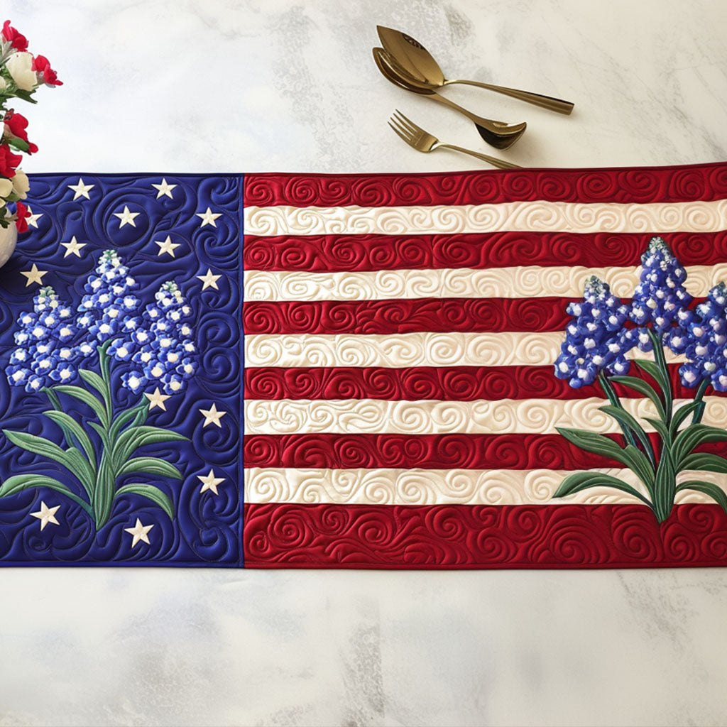 Bluebonnet Stripes Table Runner - Made to Order TABLE928