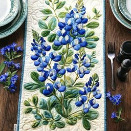 Bluebonnet Serenade Table Runner - Made to Order TABLE928