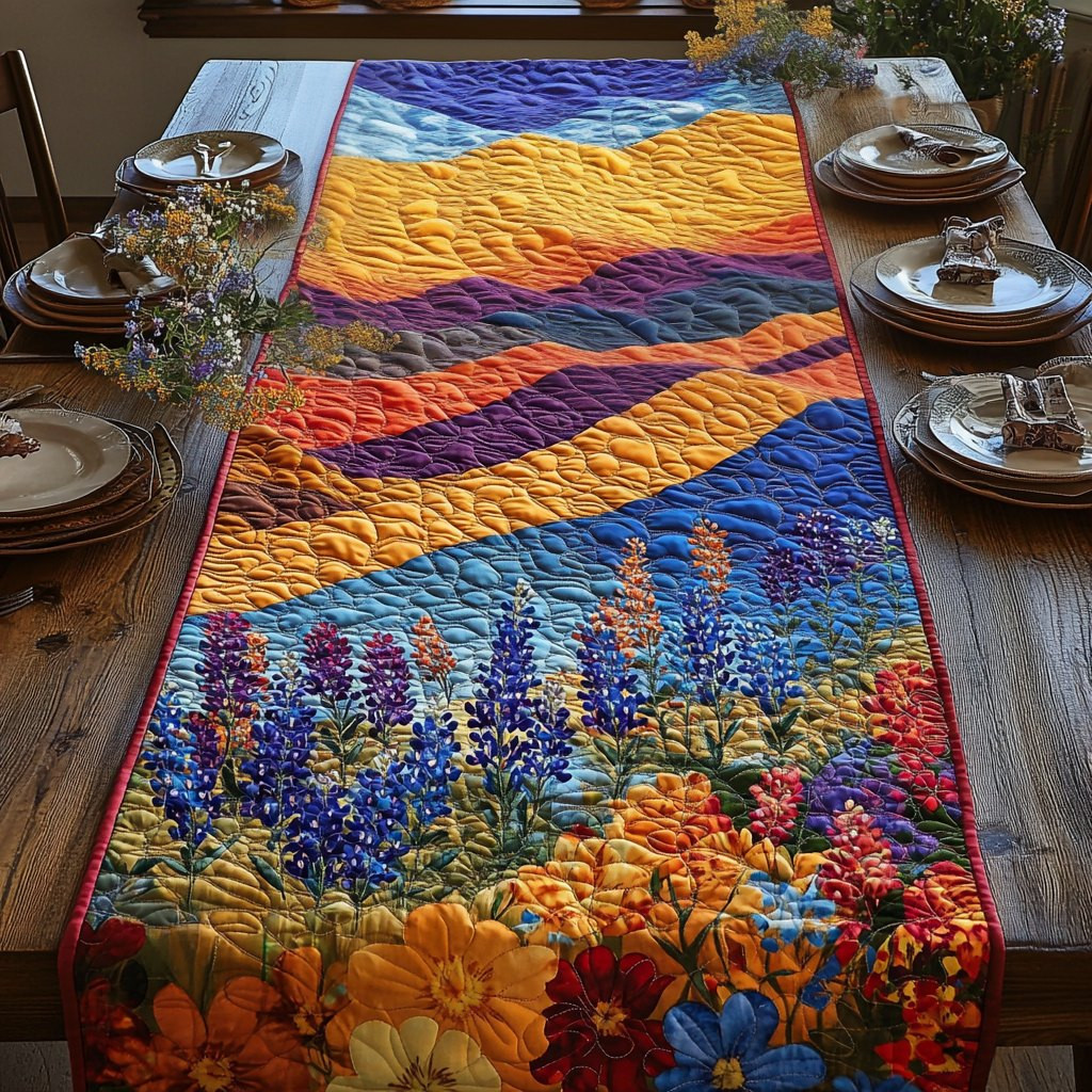 Bluebonnet Meadows Table Runner - Made to Order TABLE928