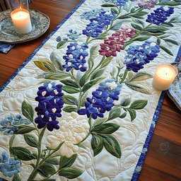 Bluebonnets on Cream Table Runner - Made to Order TABLE928